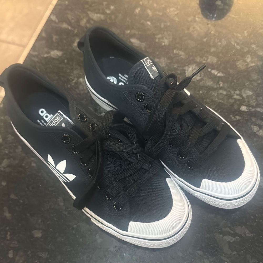 Adidas Black and White Sneakers